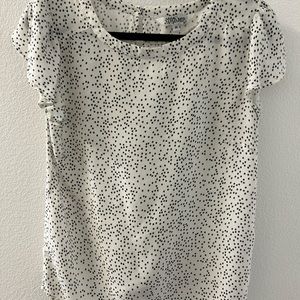 Tramp white with black stars blouse